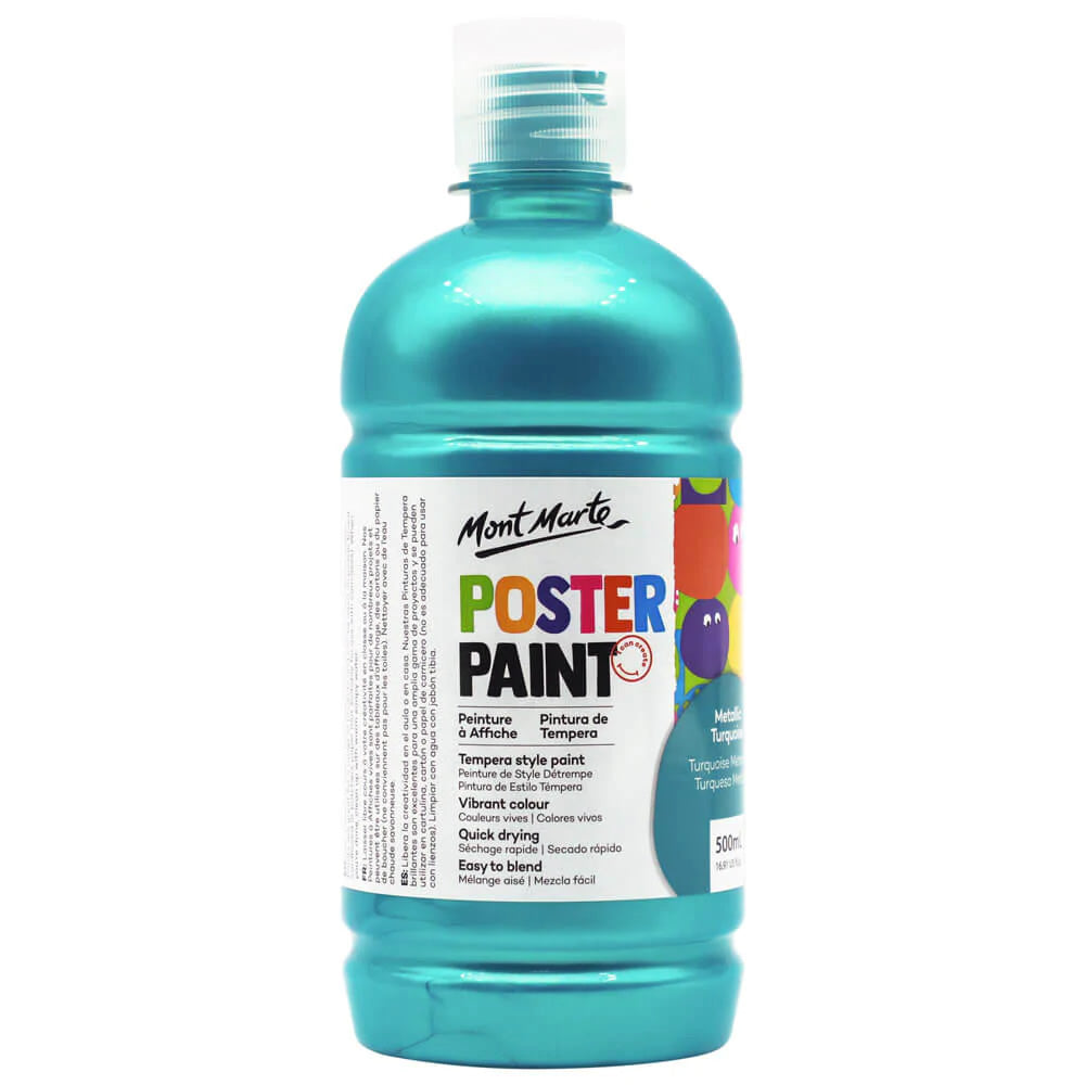 Mont Marte Poster Paint 500ml with press pump 廣告彩顏料500ml 附壓泵