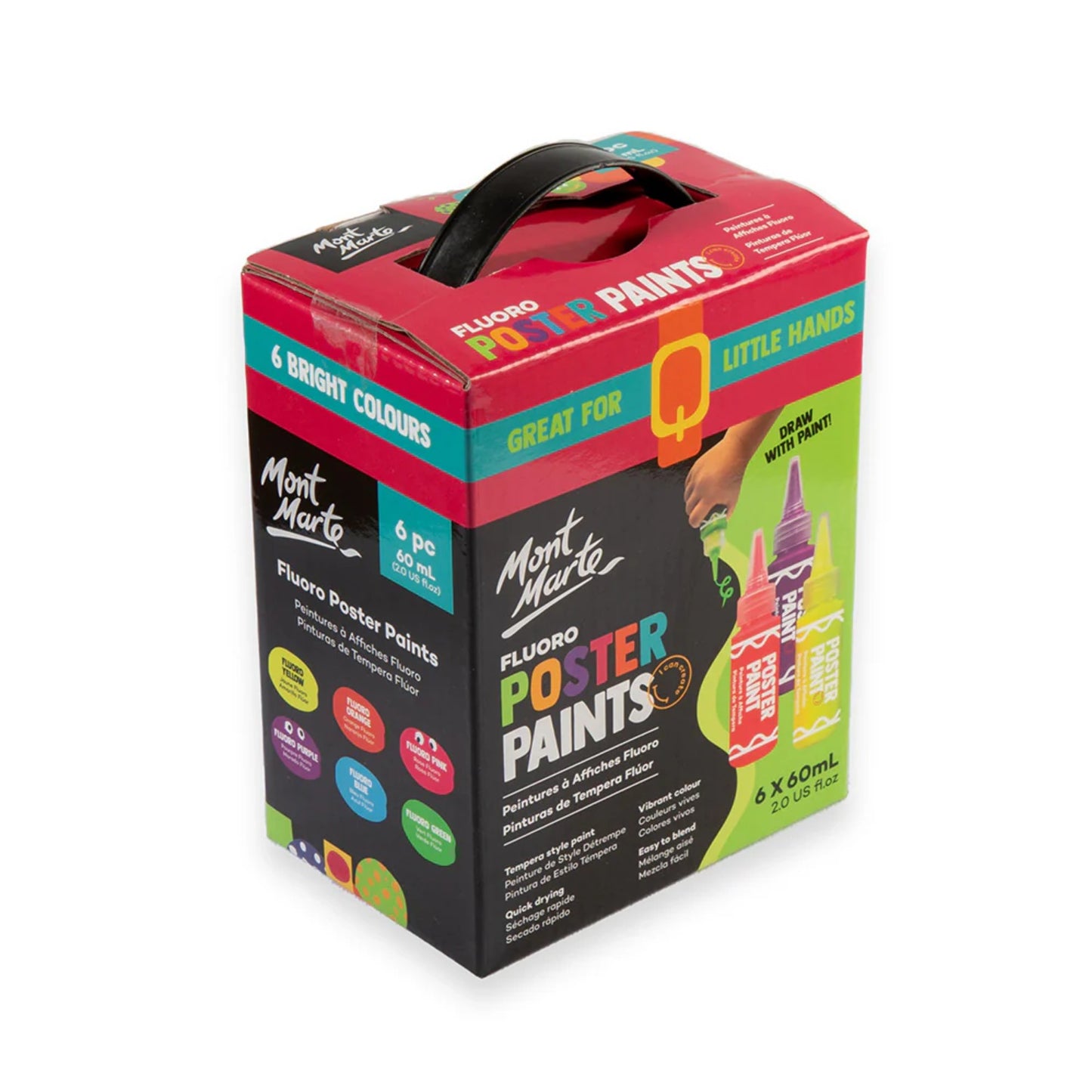 Mont Marte Poster Paints Pack 尖嘴瓶廣告彩顏料套裝