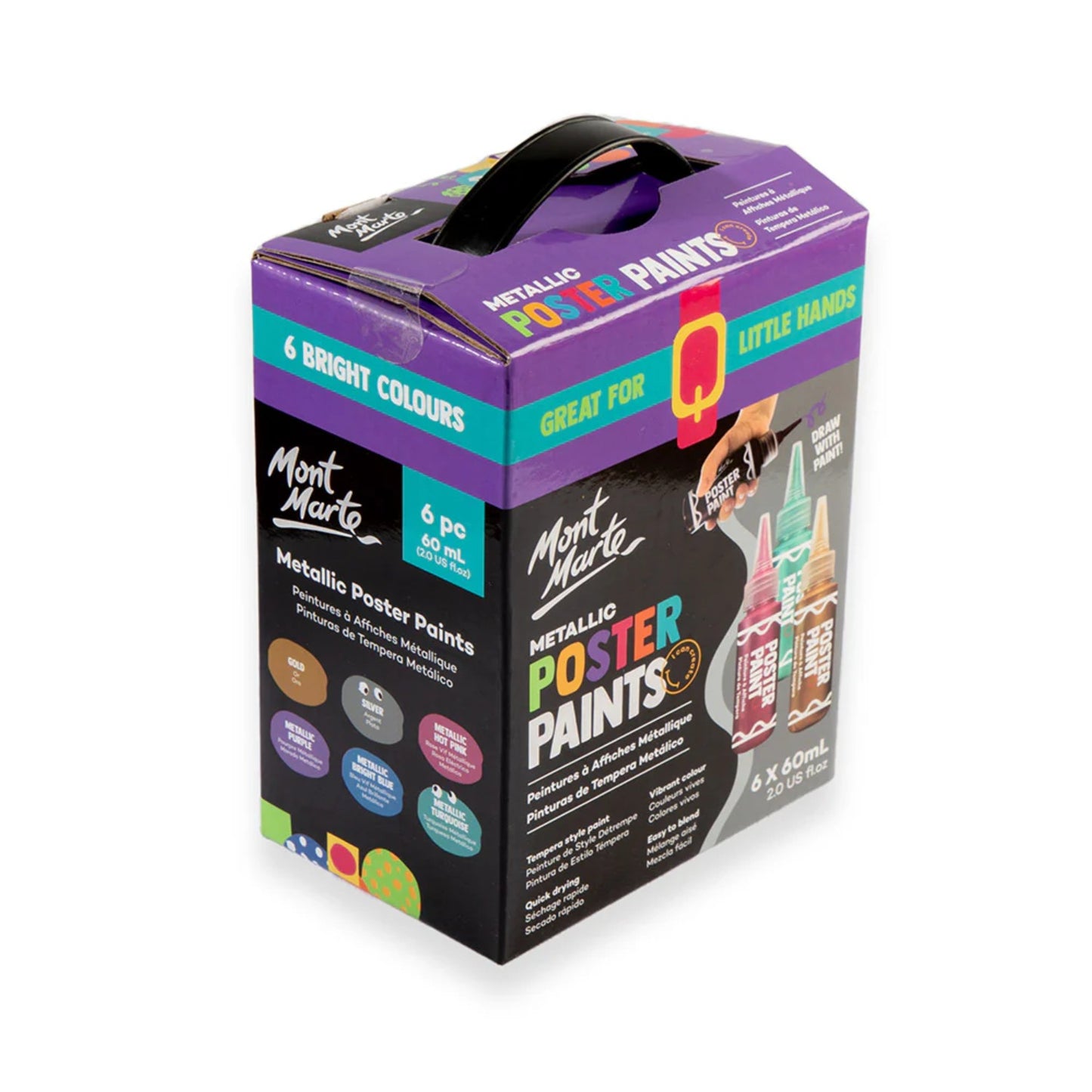 Mont Marte Poster Paints Pack 尖嘴瓶廣告彩顏料套裝