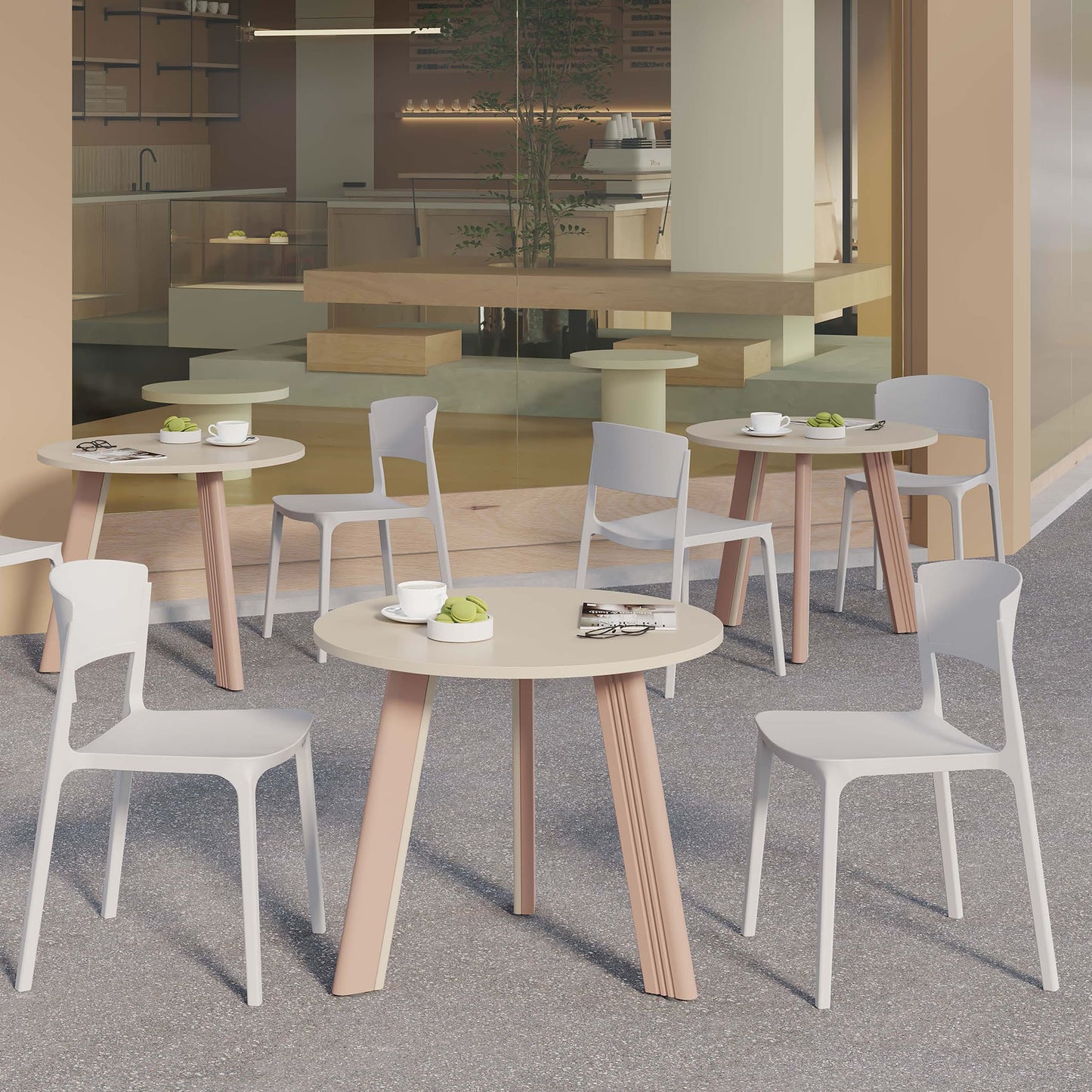 MS37 Stackable Plastic Chair Set of 4張 可疊塑料椅子