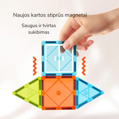Mideer Colorful Magnetic Tiles Set of 36塊 透彩磁性建構片套裝
