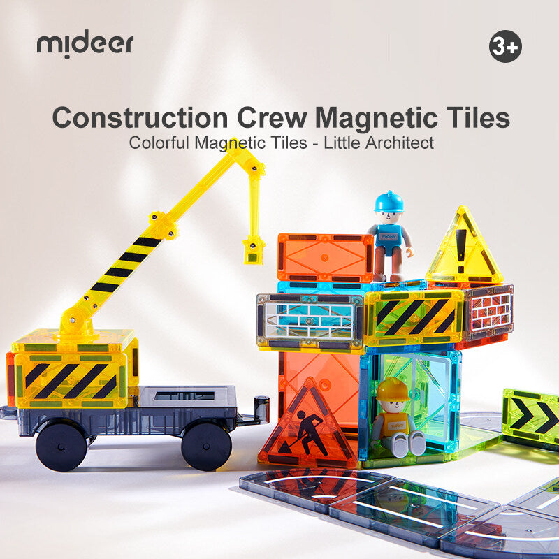 Mideer Colorful Magnetic Tiles Set of 36塊 透彩磁性建構片套裝