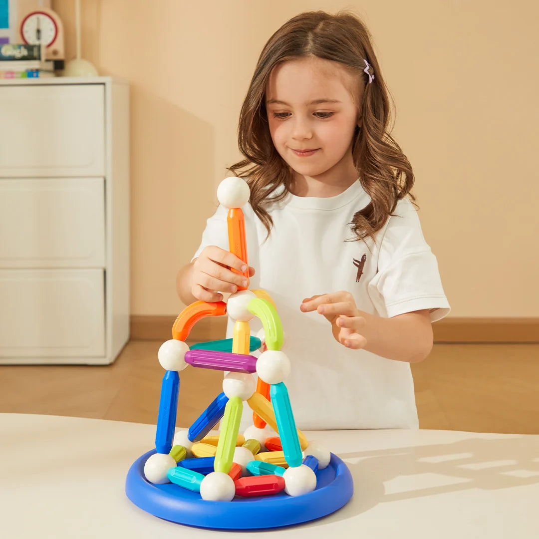 Mideer mideer-Rainbow Magnetic-Building Sticks-100pcs 彩虹磁力棒積木套裝 100件裝