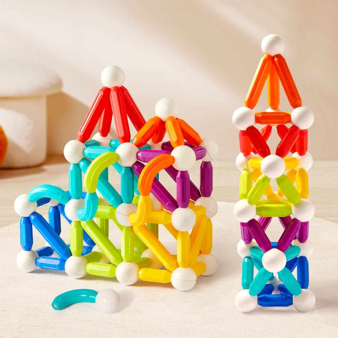 Mideer mideer-Rainbow Magnetic-Building Sticks-100pcs 彩虹磁力棒積木套裝 100件裝