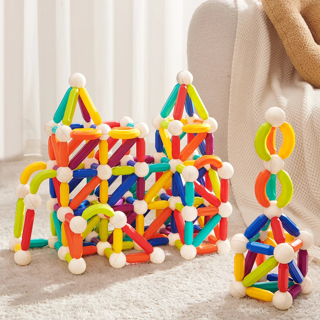 Mideer mideer-Rainbow Magnetic-Building Sticks-100pcs 彩虹磁力棒積木套裝 100件裝