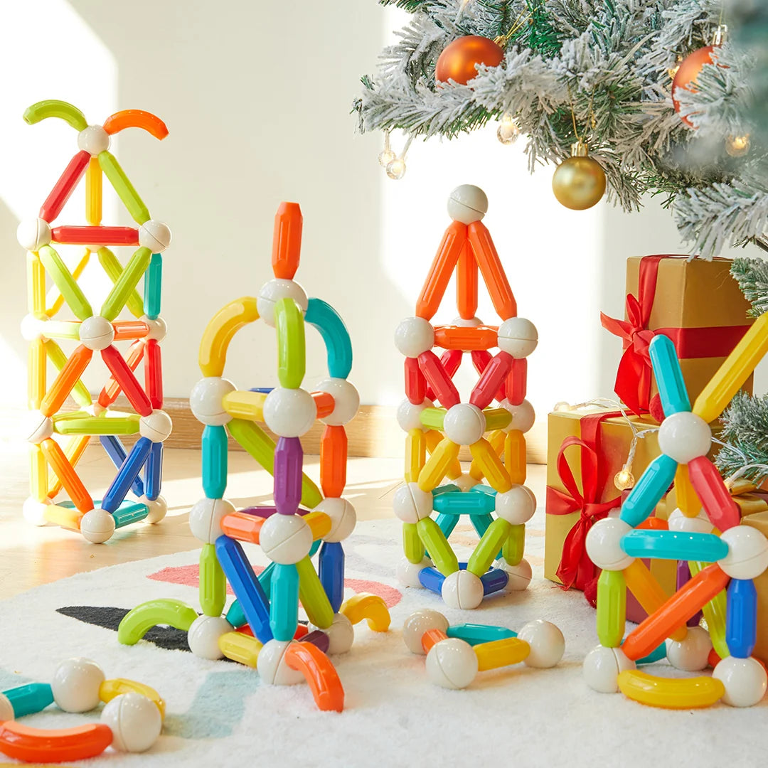 Mideer mideer-Rainbow Magnetic-Building Sticks-100pcs 彩虹磁力棒積木套裝 100件裝
