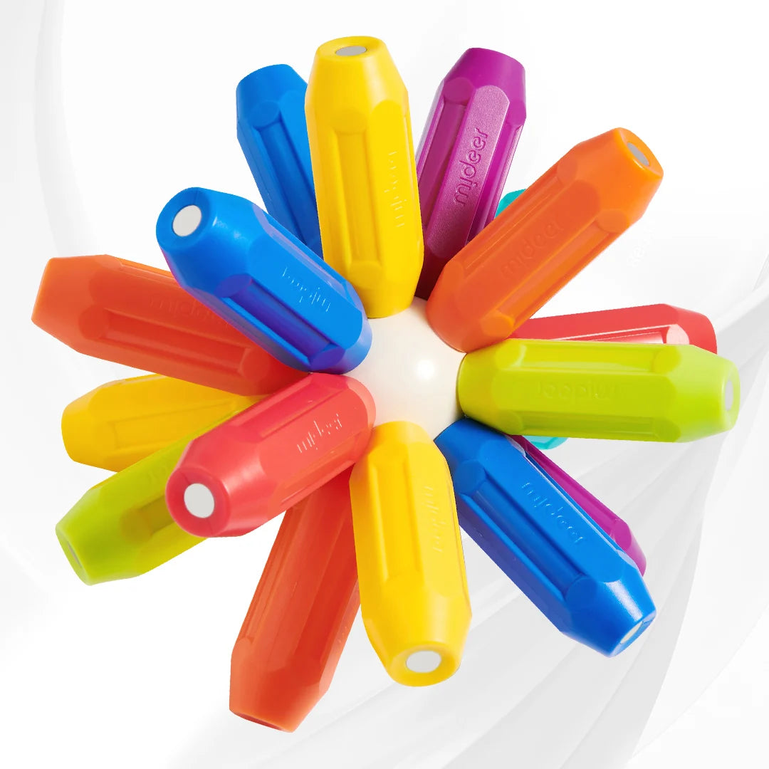 Mideer mideer-Rainbow Magnetic-Building Sticks-100pcs 彩虹磁力棒積木套裝 100件裝