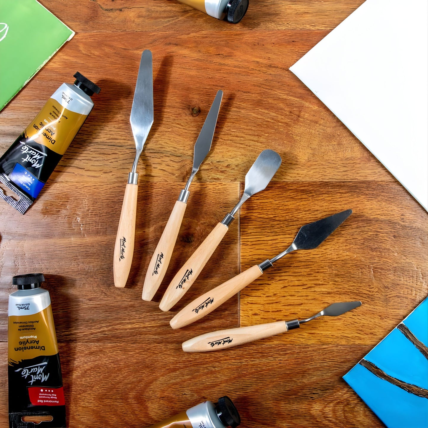 Mont Marte Stainless Palette Knife Set of 5件套裝 專業不鏽鋼畫刀-調色刀