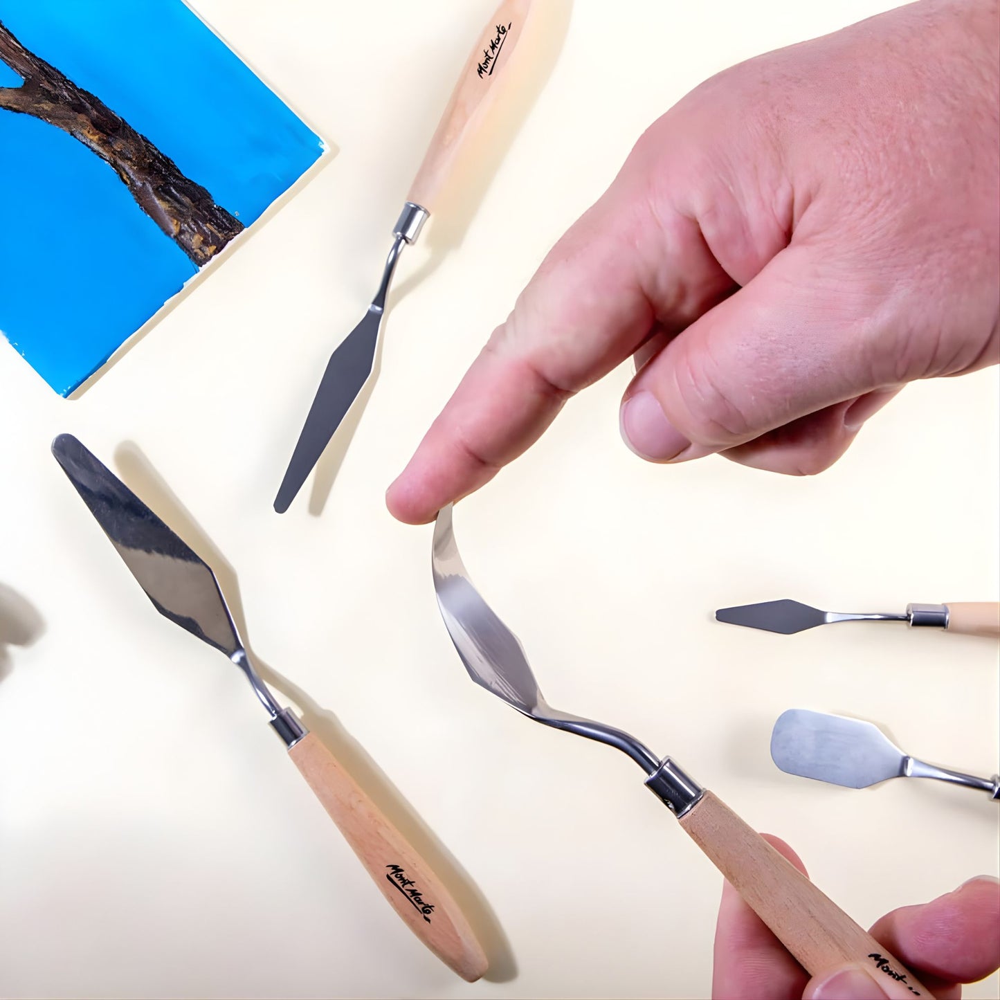 Mont Marte Stainless Palette Knife Set of 5件套裝 專業不鏽鋼畫刀-調色刀