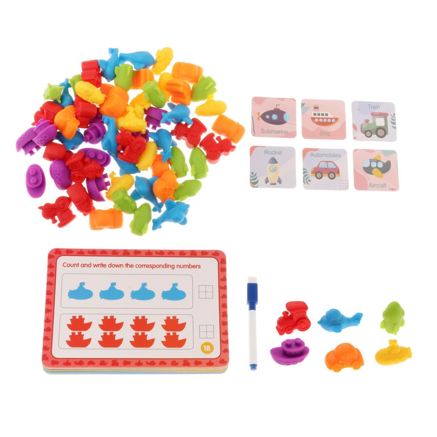 Means of Transportation Match & Sort Playset