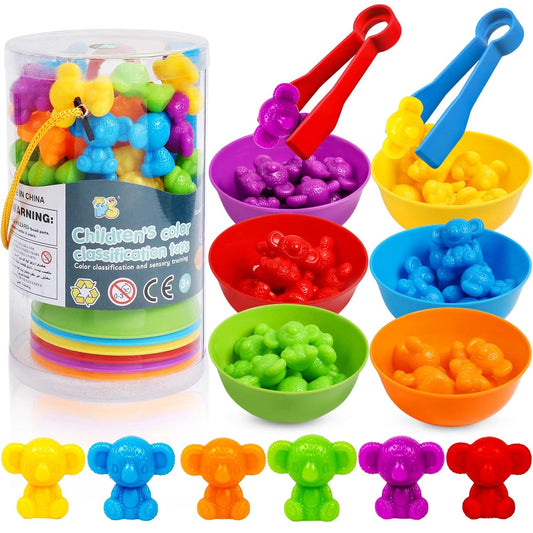 Rainbow Koalas Sorting & Counting Game Set of 48 小樹熊顏色與數量排序數量遊戲套裝 48 件