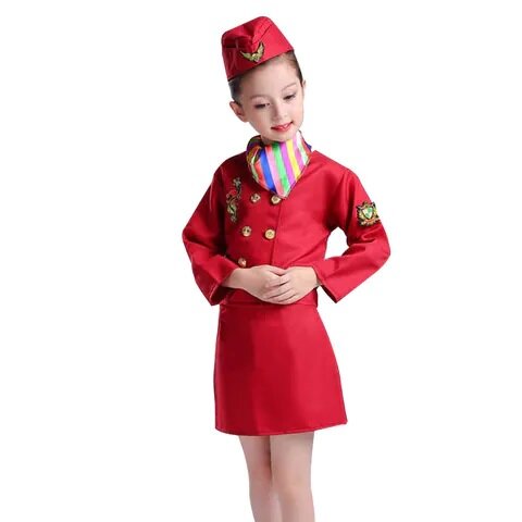 空中服務員 - 角色扮演職業服飾 Air Hostess Role Play Costume for Kids