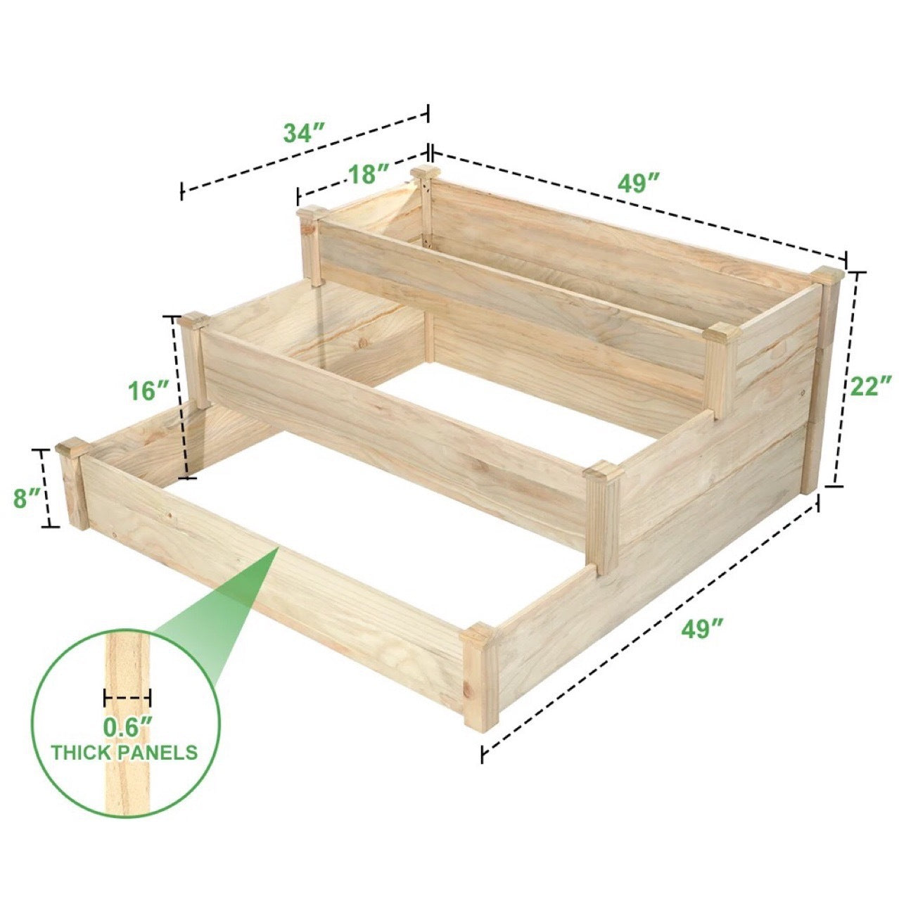 3 Tier Raised Garden Beds Outdoor