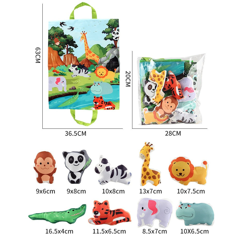 Fabricplay Animals Set with Multifunctional Play Mat 布綿製動物寶寶 配多功能遊戲墊