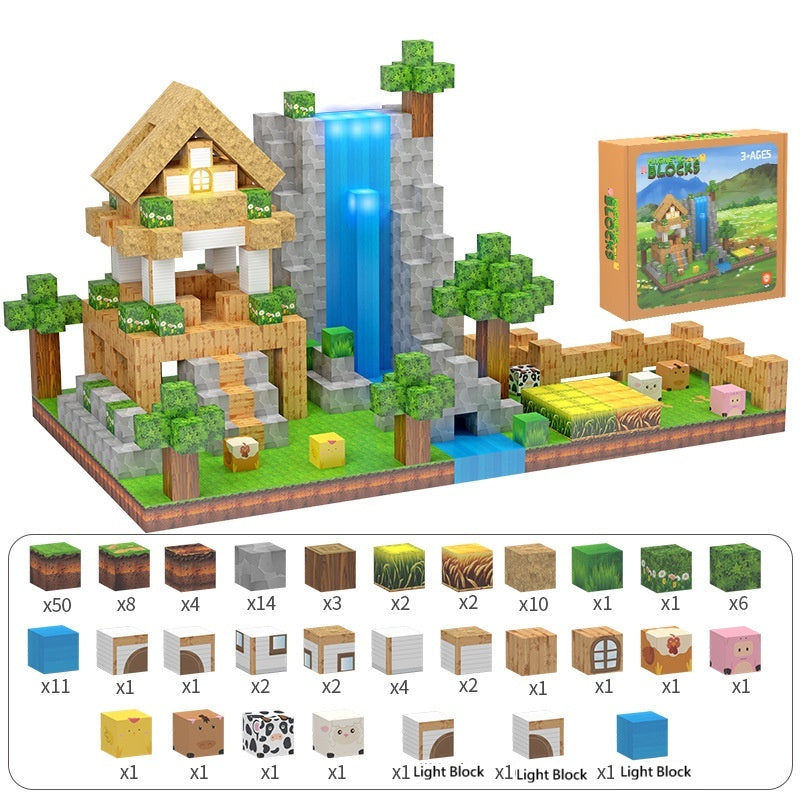 2CM Magnetic Building Blocks Toy Farm Set of 138 塊農場套裝