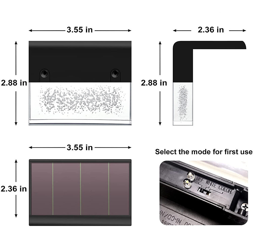 Solar Fence Lights LED Outdoor RGB Set of 4支裝 戶外太陽能甲板燈可變色