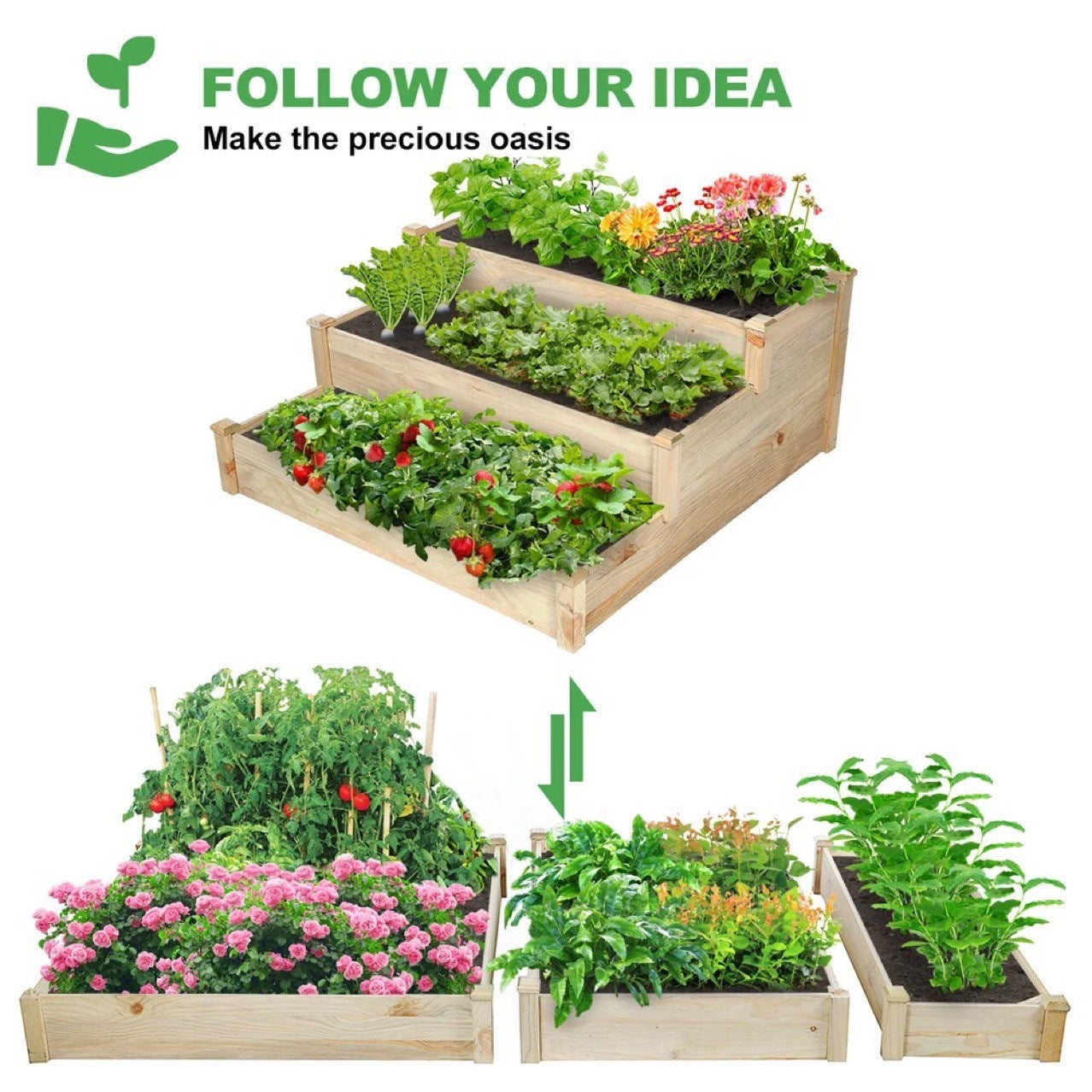 3 Tier Raised Garden Beds Outdoor