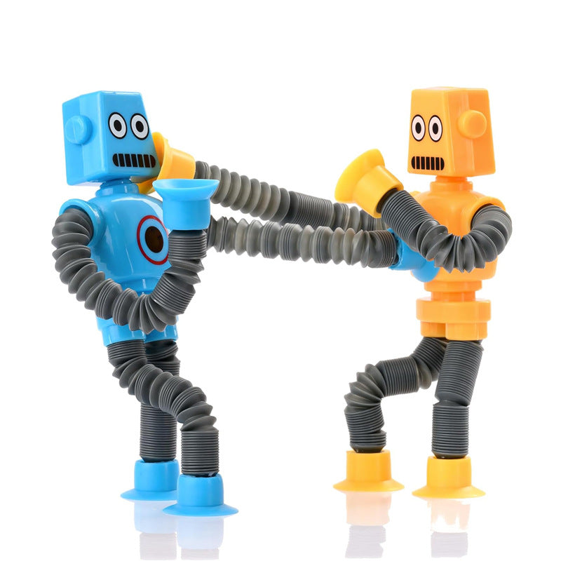 Fidget Sensory Telescope Suction Cup Robot Set of 4個 伸縮管吸盤機器人減壓玩具