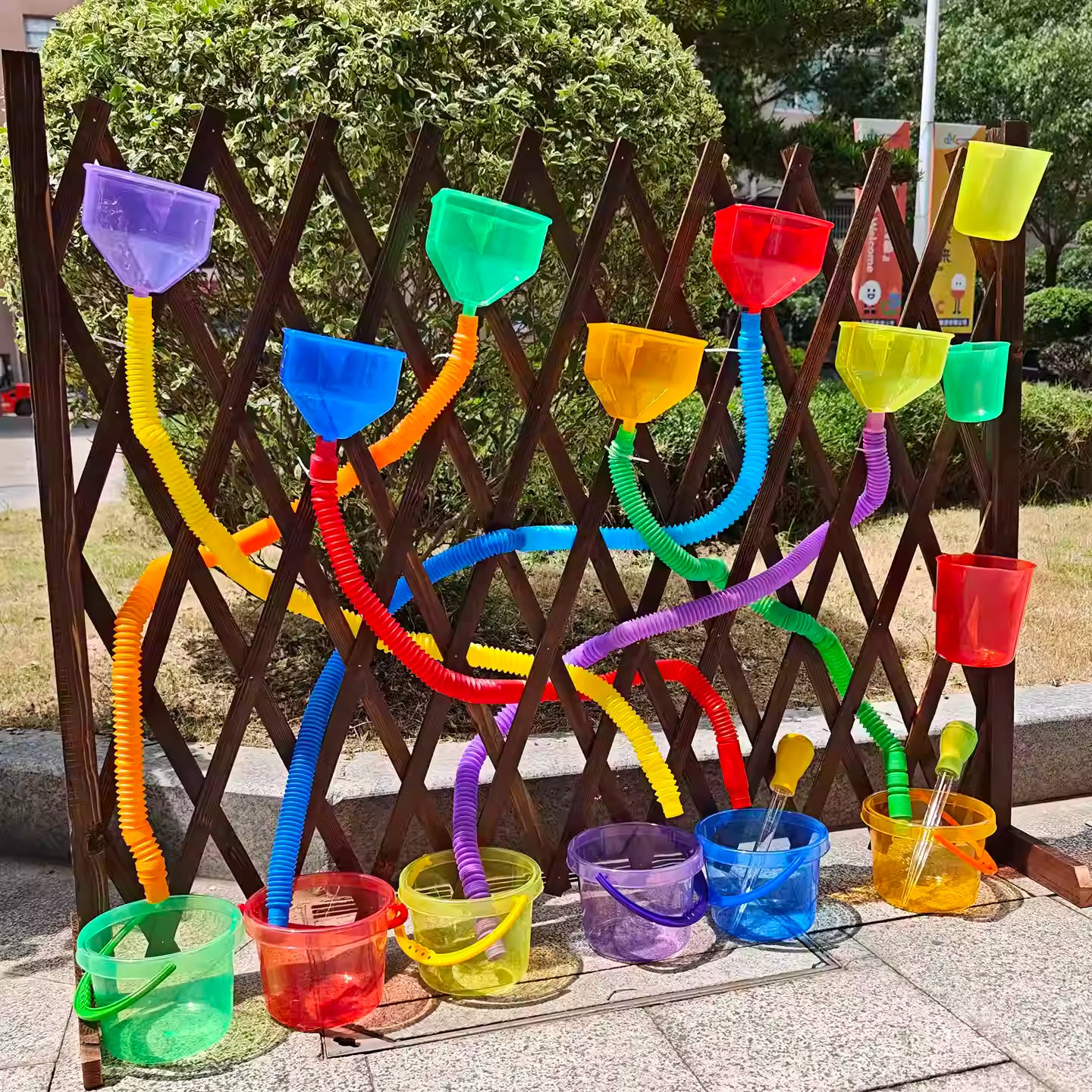 Rainbow Translucent Water Fall Activity 彩虹透光水流遊戲組件