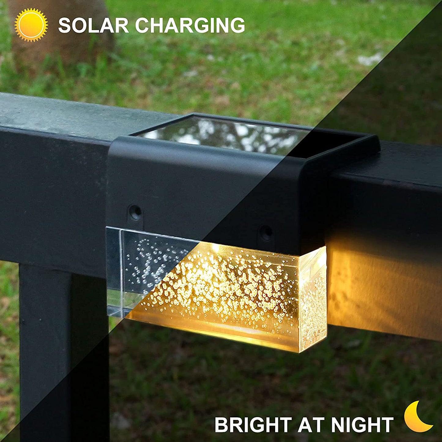 Solar Fence Lights LED Outdoor RGB Set of 4支裝 戶外太陽能甲板燈可變色
