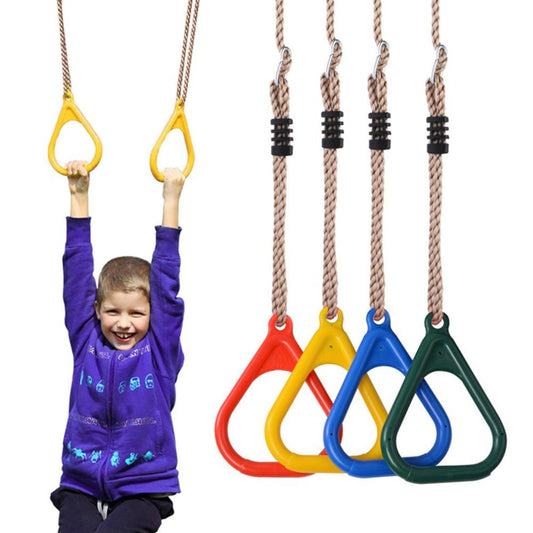 Obstacle Course Attachment Adjustable Pull-Up Rings Max Load 100KG CPC Safety Approval Set of One Pair 一對兒童可調節體操吊環組