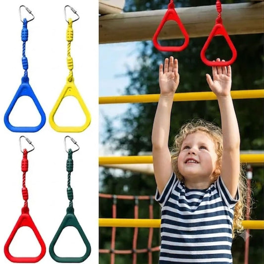 Obstacle Course Attachment Pull-Up Rings Max Load 100KG CPC Safety Approval Set of One Pair 一對兒童體操吊環組