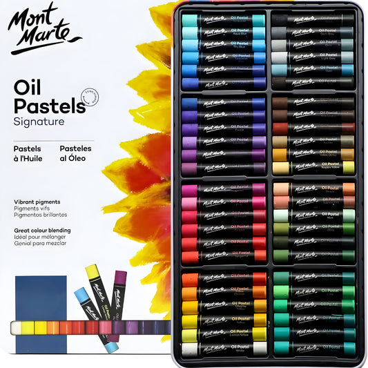 Mont Marte Oil Pastels in Tin Box Signature 專業美術級油粉彩 (重彩棒) 套裝 Signature 系列