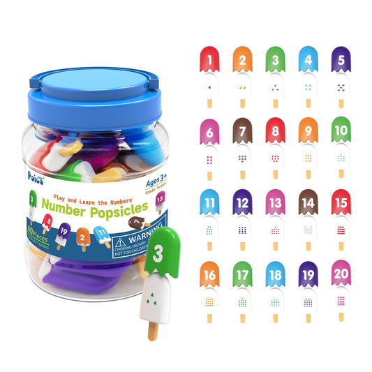 Play & Learn Mini Number Pops 40 Pieces 迷你數字冰棒配對樂 40個
