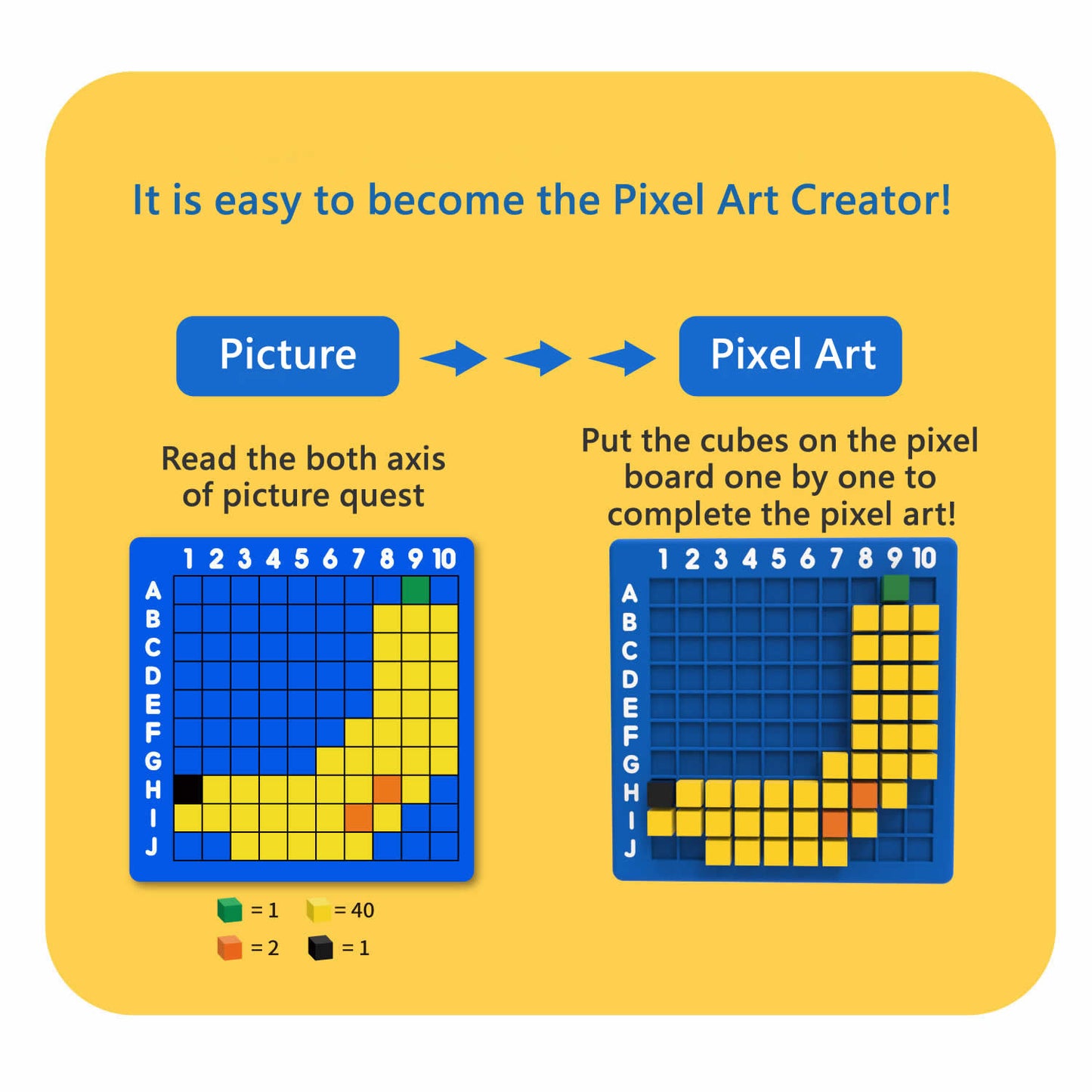 Pixel Art Creator Build the Picture Game 像素方塊創作圖案遊戲