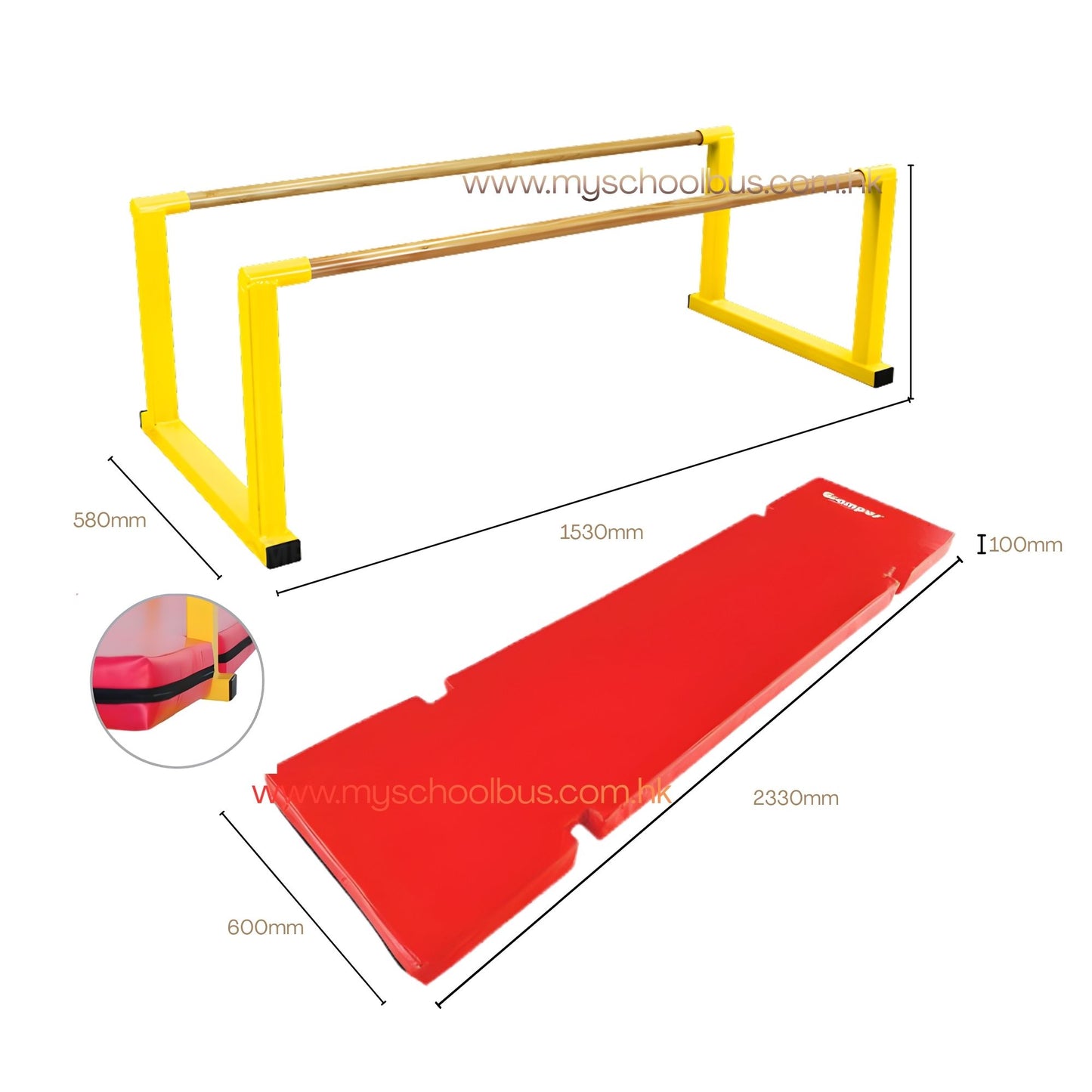 Gymnastics Bars & Balance Climbing Frame 感官體能平衡雙槓攀爬架