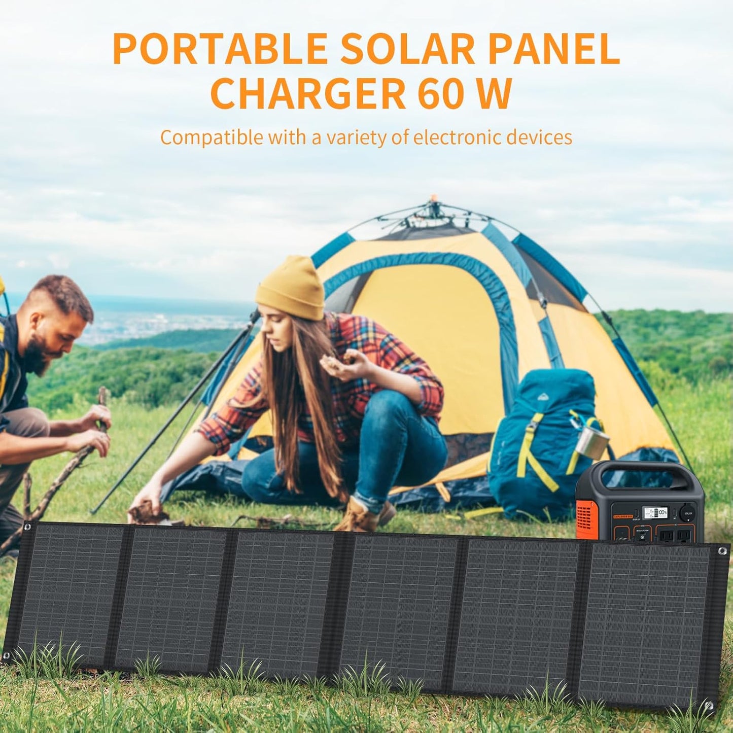 Portable Solar Panel – 40W Foldable Solar Panels with 5V USB and 18V DC 40W 可摺疊太陽能充電器