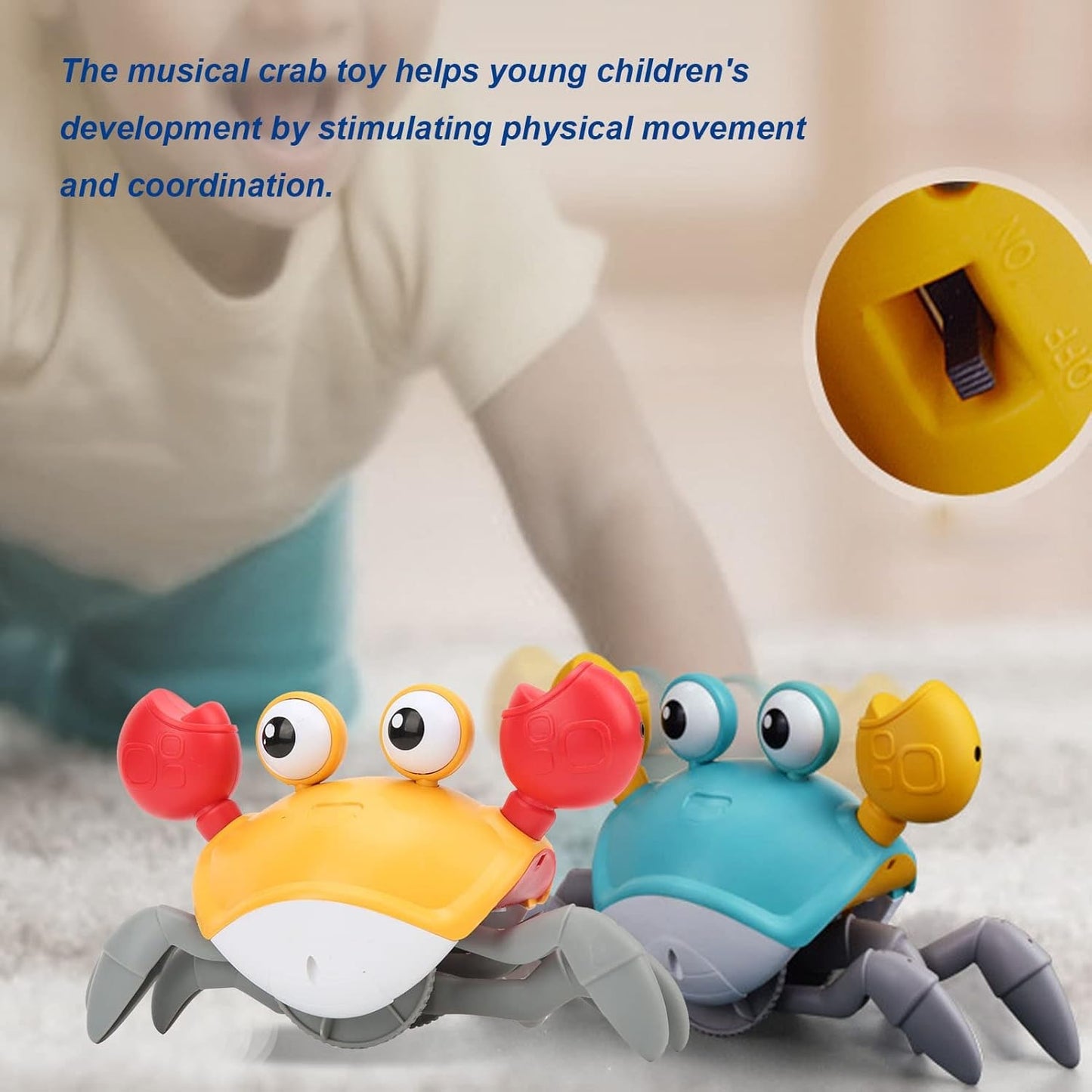Music and Light Crawling Crab (adjustable speed) 聲光自動避障爬行蟹 (可調速)