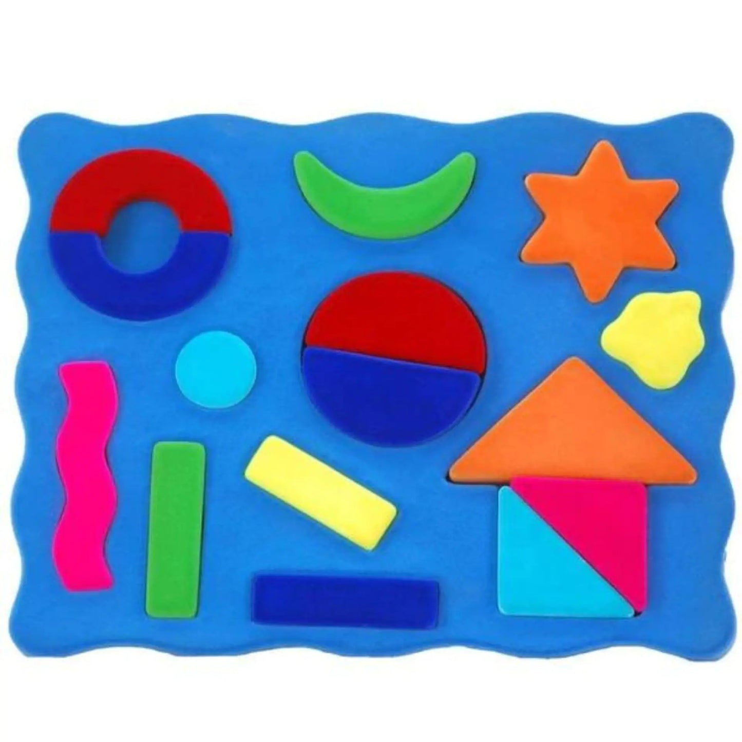 Rubbabu Shape Sorter Geometrical Shapes Puzzle (15pcs) 嬰幼兒觸感幾何形狀拼圖（15件組）