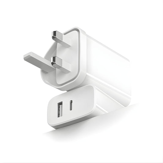 SG Commercial-Grade GaN Fast Charger – UK Plug Edition Dual-Port 35W 專業級 GaN 氮化鎵快充充電頭 – 英規特強安全版 雙口 35W