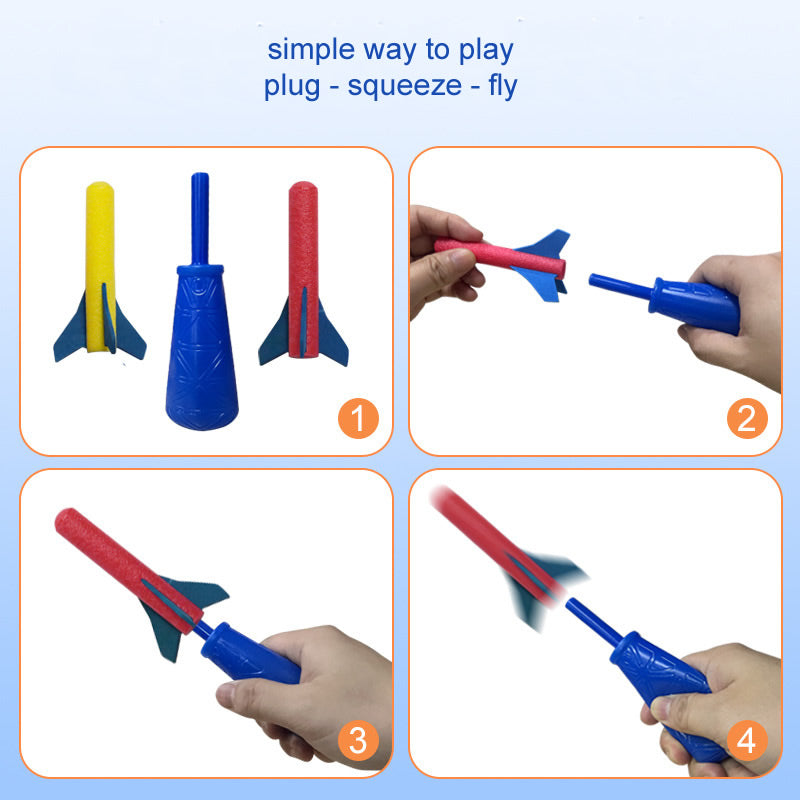 Squeeze Rocket Hand Therapy Toy  飛天火箭 手肌訓練玩具