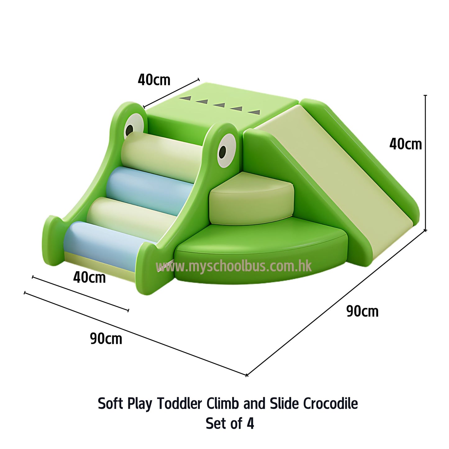 Soft Play Toddler Climb and Slide Crocodile 小鱷魚軟體幼兒攀爬滑梯遊樂組