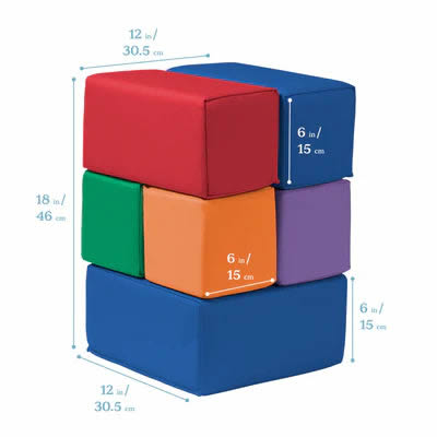 Softy Play Toddler Foam Building Blocks Set of 7件套裝 幼兒泡棉積木