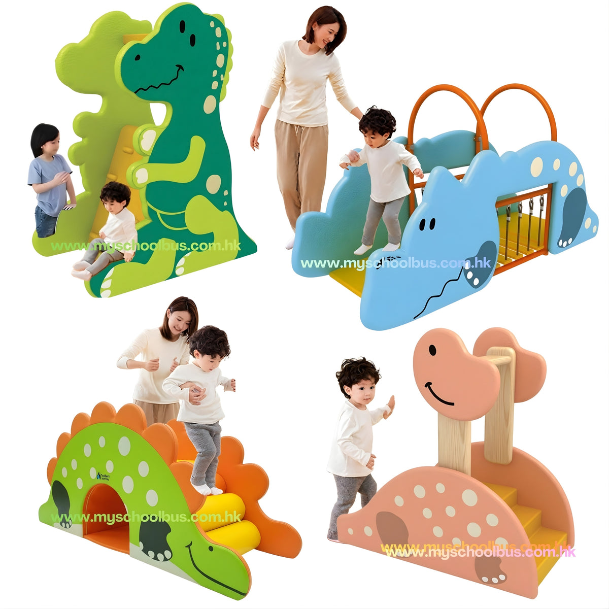 Sensory Dinosaur Large Soft Play &amp; Motor Skills Training Set of 4組 感統恐龍大型軟體體能訓練組