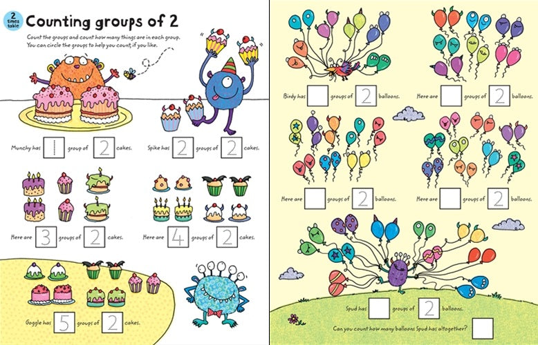 Usborne Wipe-clean Starting Times Tables Age 6+ 可擦寫 開始學習乘法遊戲書