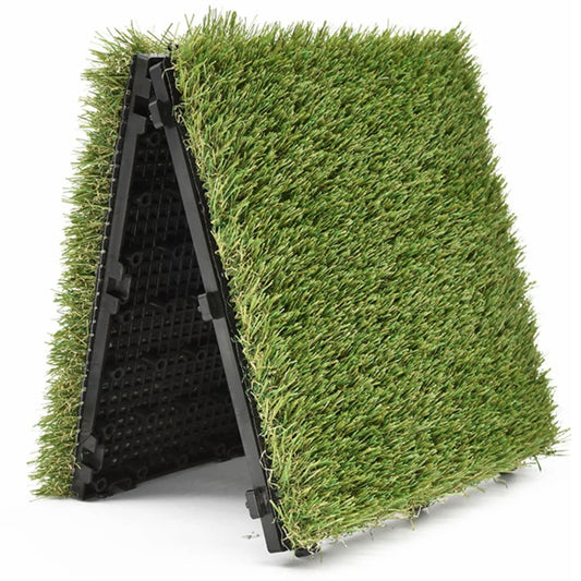 Artificial Grass Turf Interlocking Deck Tiles 30x30cm Set of 9