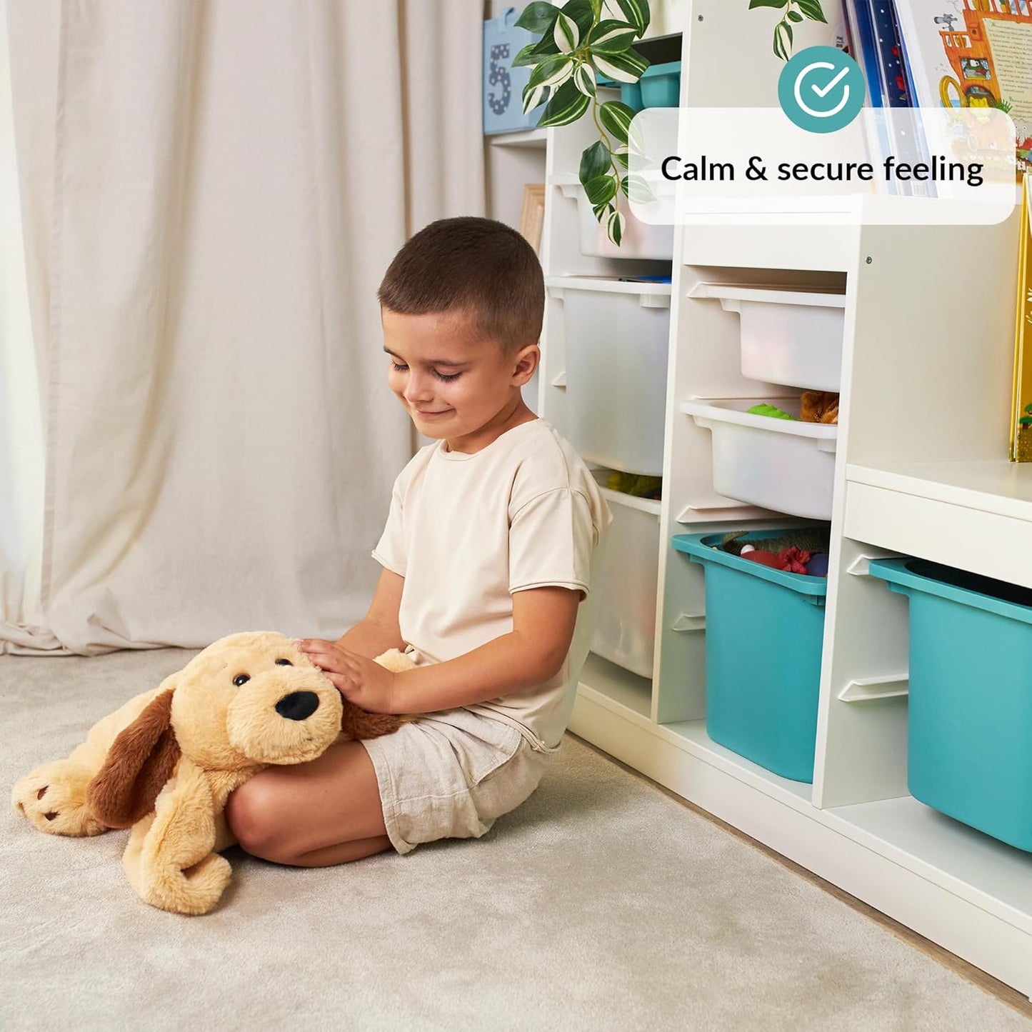 2.3kg Premium Weighted Sensory Lap Pad – Calming Fidget Plush Puppy for Anxiety and Focus 小狗重力感官安撫玩偶