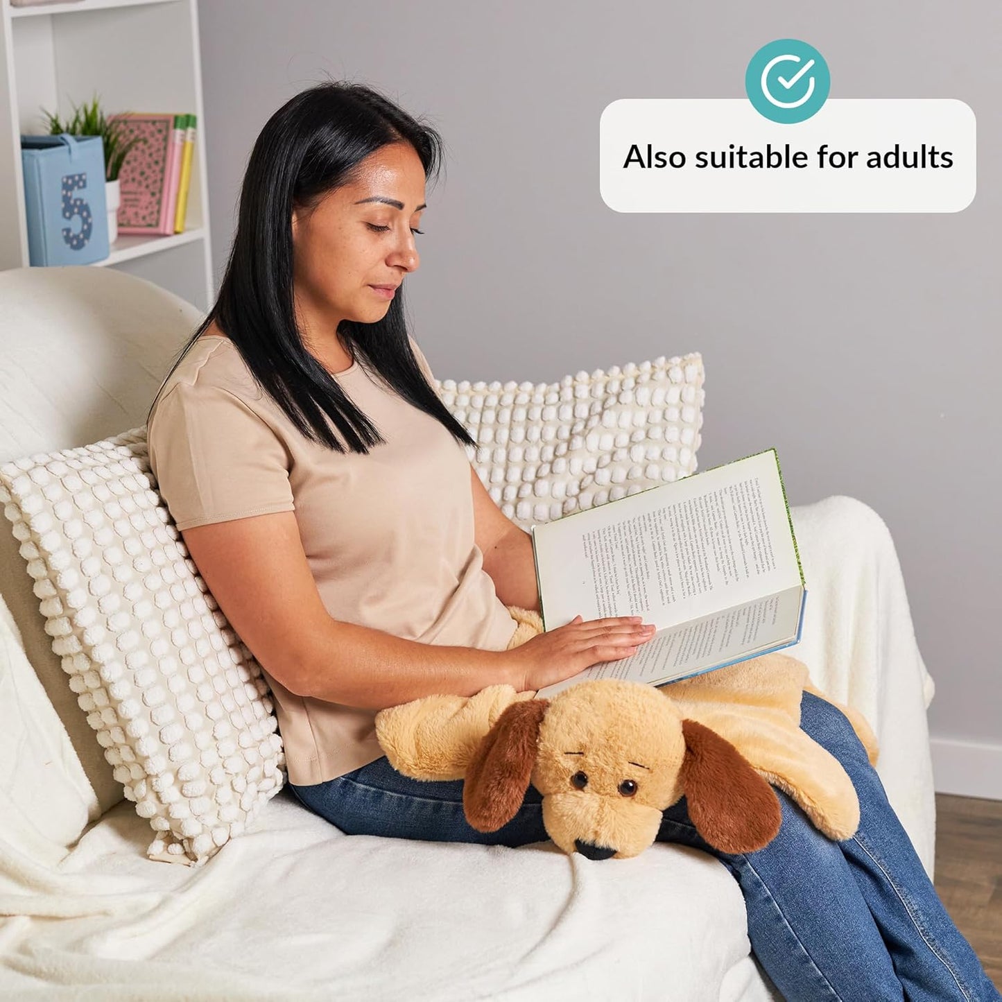 2.3kg Premium Weighted Sensory Lap Pad – Calming Fidget Plush Puppy for Anxiety and Focus 小狗重力感官安撫玩偶