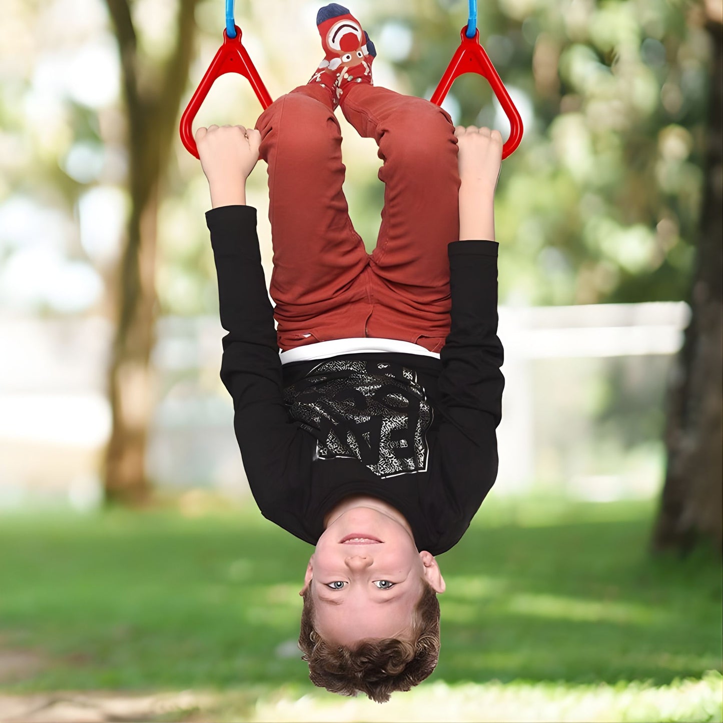 Obstacle Course Attachment Trapeze Swing with Rings Max Load 100KG CPC Safety Approval 障礙訓練 雙環吊桿鞦韆