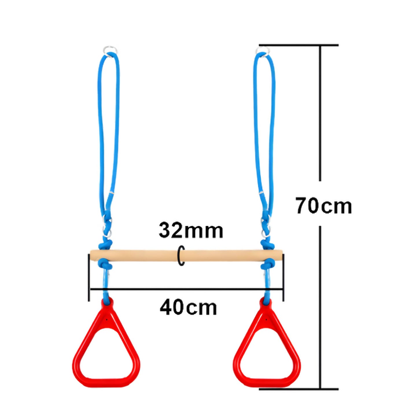 Obstacle Course Attachment Trapeze Swing with Rings Max Load 100KG CPC Safety Approval 障礙訓練 雙環吊桿鞦韆