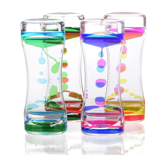 DripFlo Liquid Motion Bubbler Timer, Set of 4個套裝 水油感官液體滴漏器