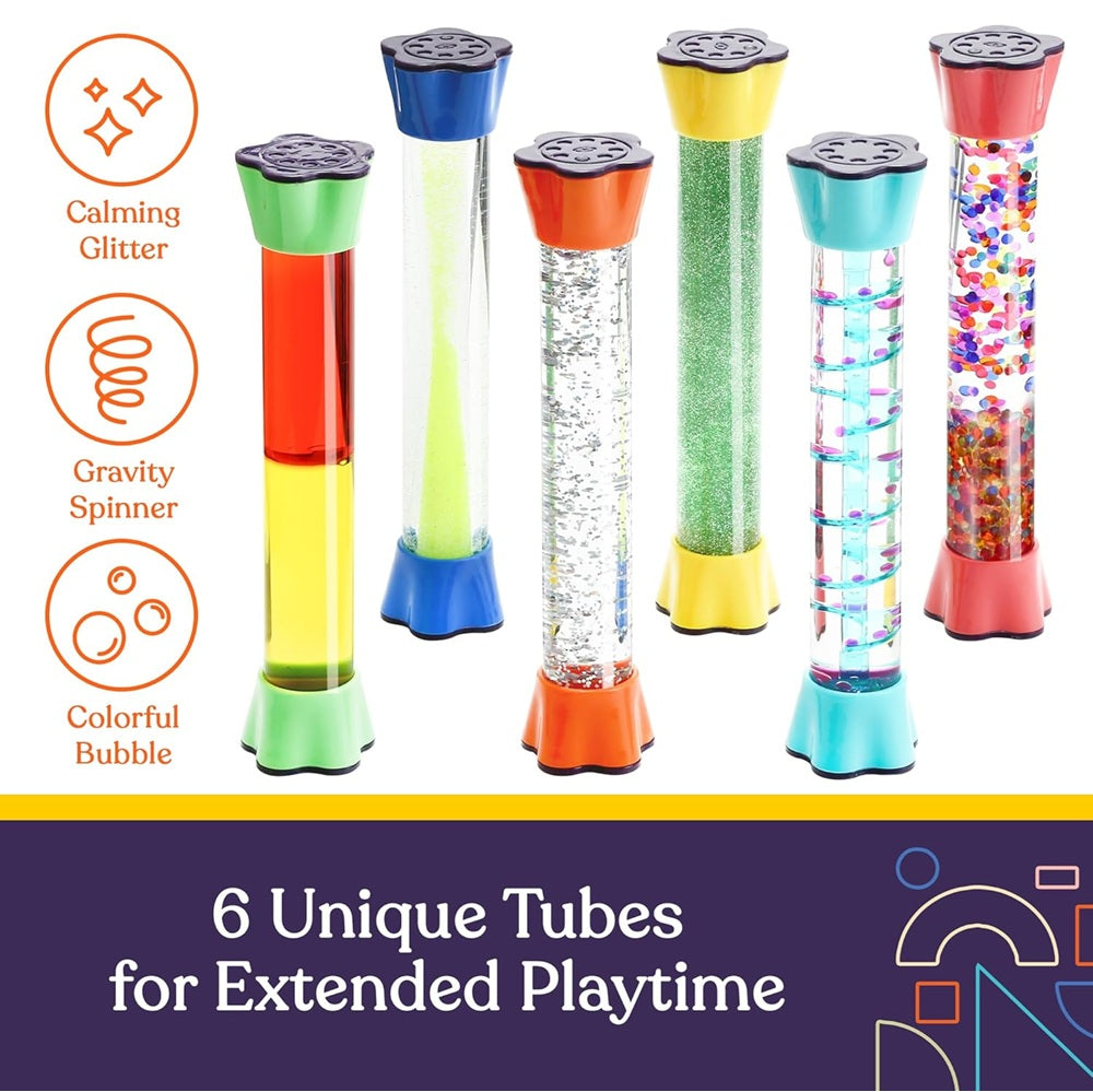 Sensory Motion Tubes Liquid Motion Bubbler, Set of 6個套裝 減壓感官液體流動泡泡管