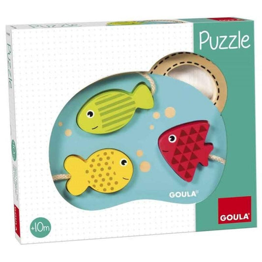 Goula Baby Fishes Matching Chunky Puzzle 魚寶寶拼板- 帶有防失繩