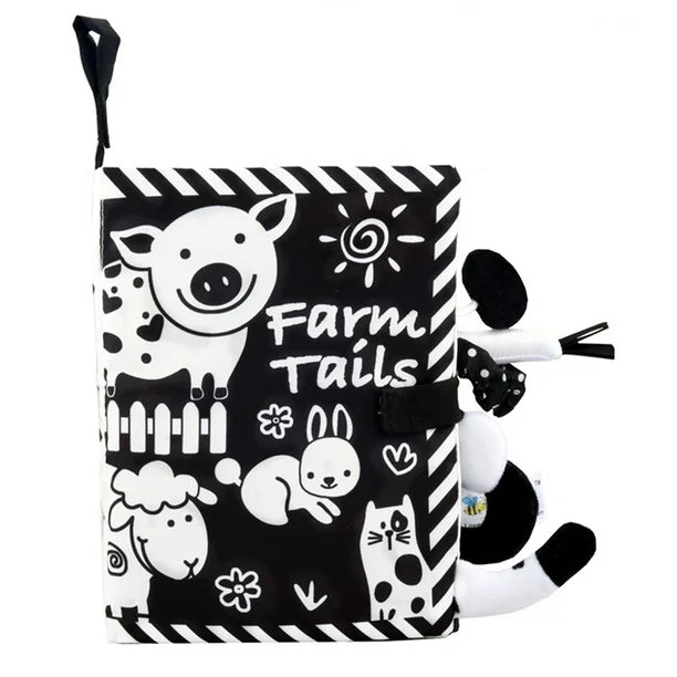 Baby Black and White Tails Book 黑白動物尾巴布書
