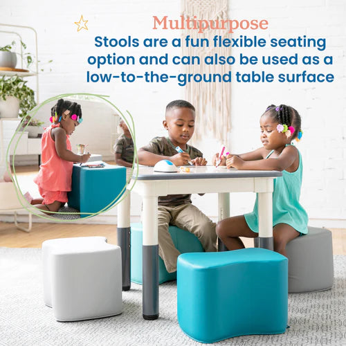 Q Set Stool Kit Toddler Modular Stool Set, Flexible Seating Set of 6件套 幼兒模組化小凳子 – MY ...