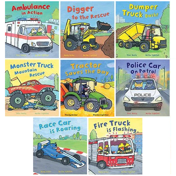 Busy Wheels 8 Books Collection Paperback